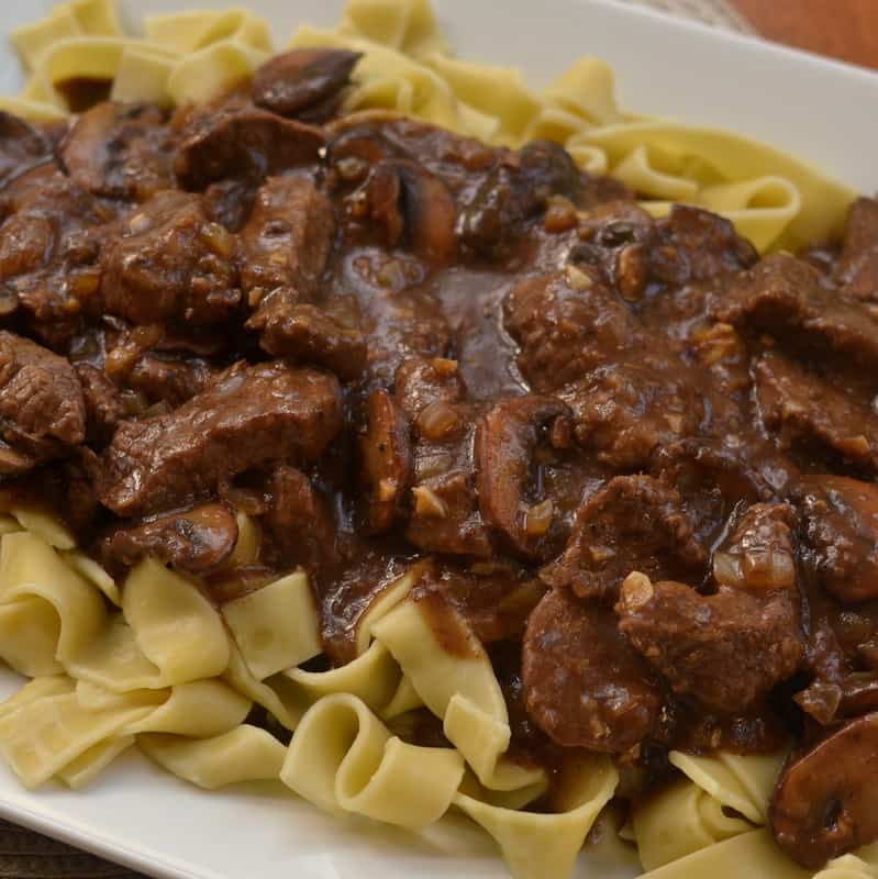 One Skillet Savory Beef Tips and Gravy  Small Town Woman