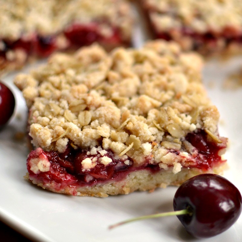 Cherry Oatmeal Bars with Cherry Pie Filling
