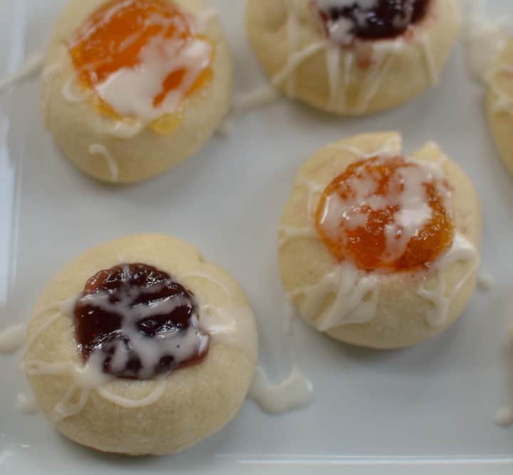 These simple Shortbread Thumbprint Cookies are so easy to make and filled with sweet jam