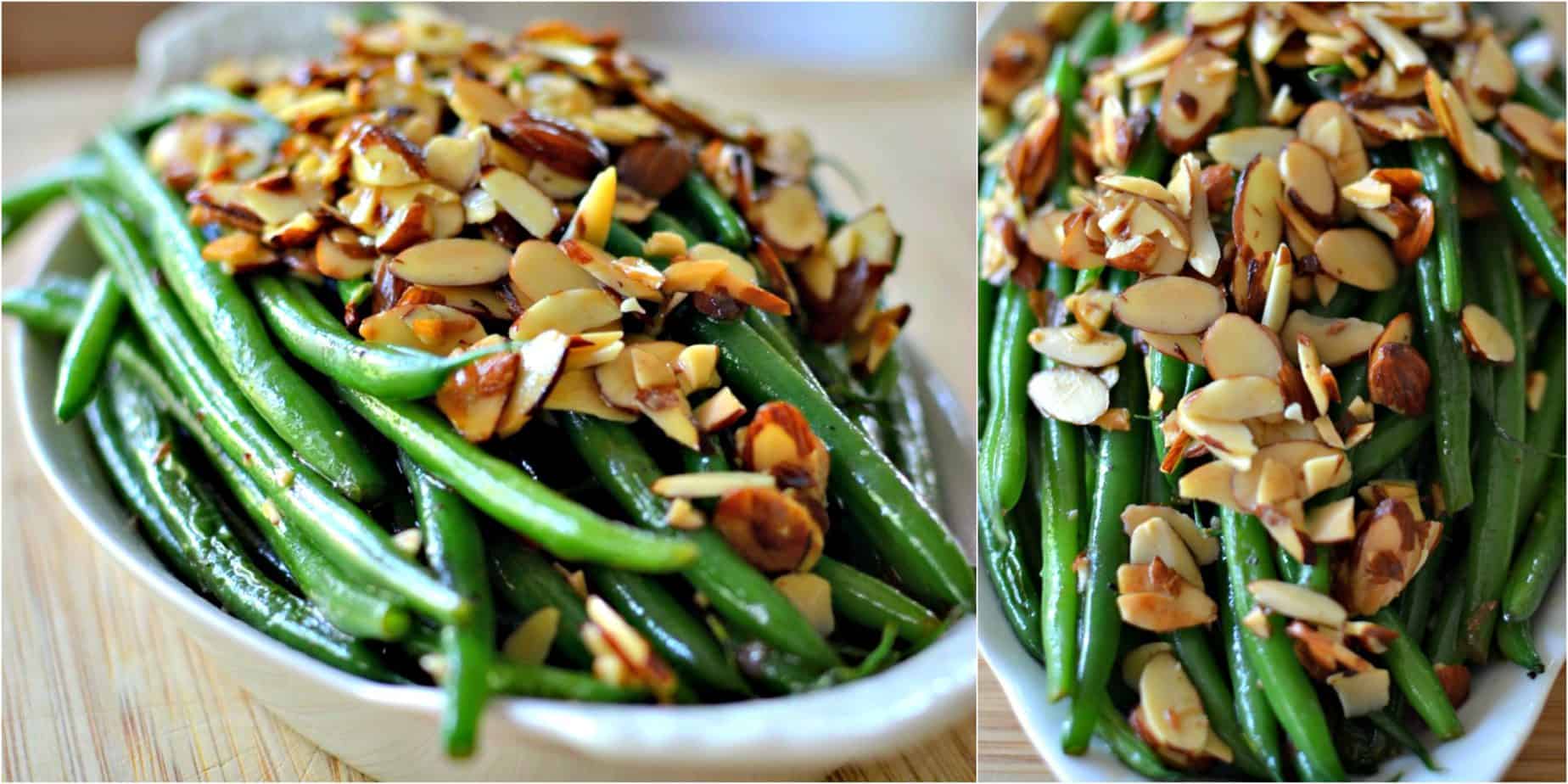 Green Beans with Toasted Almonds and Garlic Small Town Woman