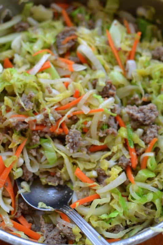 Easy Low Carb Egg Roll in a Bowl | Small Town Woman