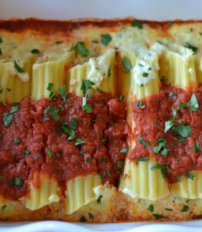 Three Cheese Manicotti Three Cheese Manicotti