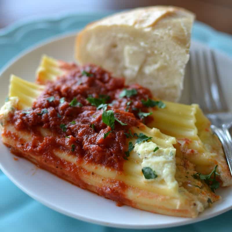 Roasted Garlic Three Cheese Manicotti Small Town Woman Roasted Garlic Three Cheese Manicotti Small Town Woman