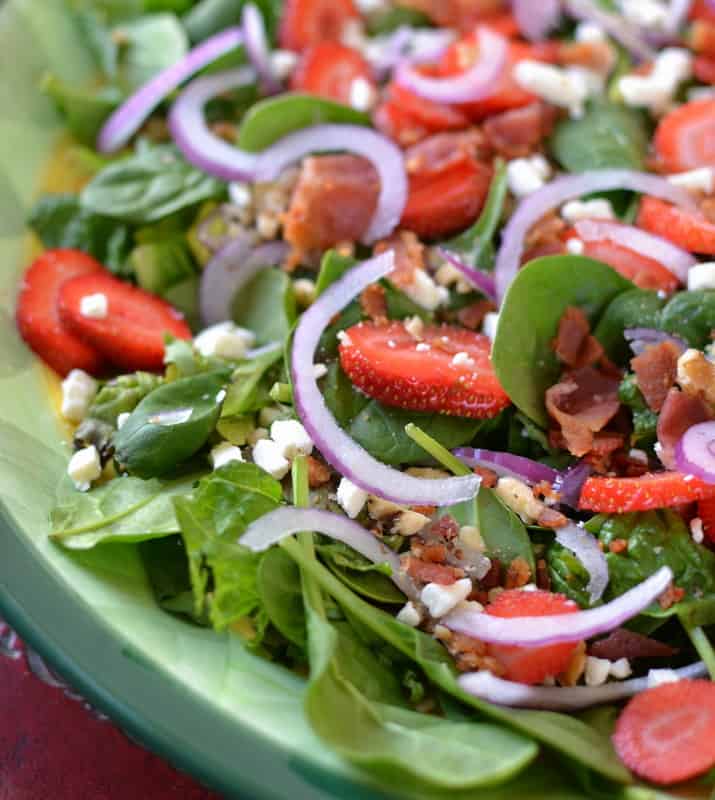 Spinach Salad Warm Honey Mustard Vinaigrette Small Town Woman