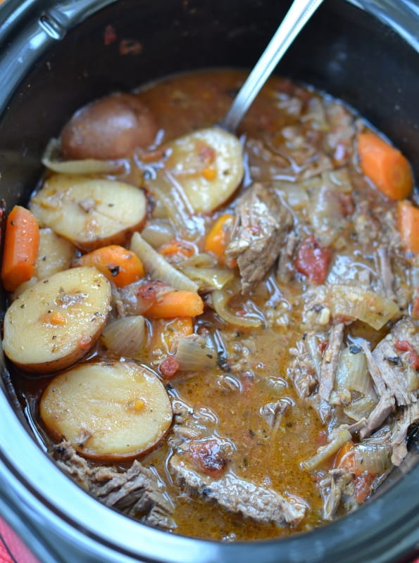 Easy Slow Cooker Italian Pot Roast Small Town Woman