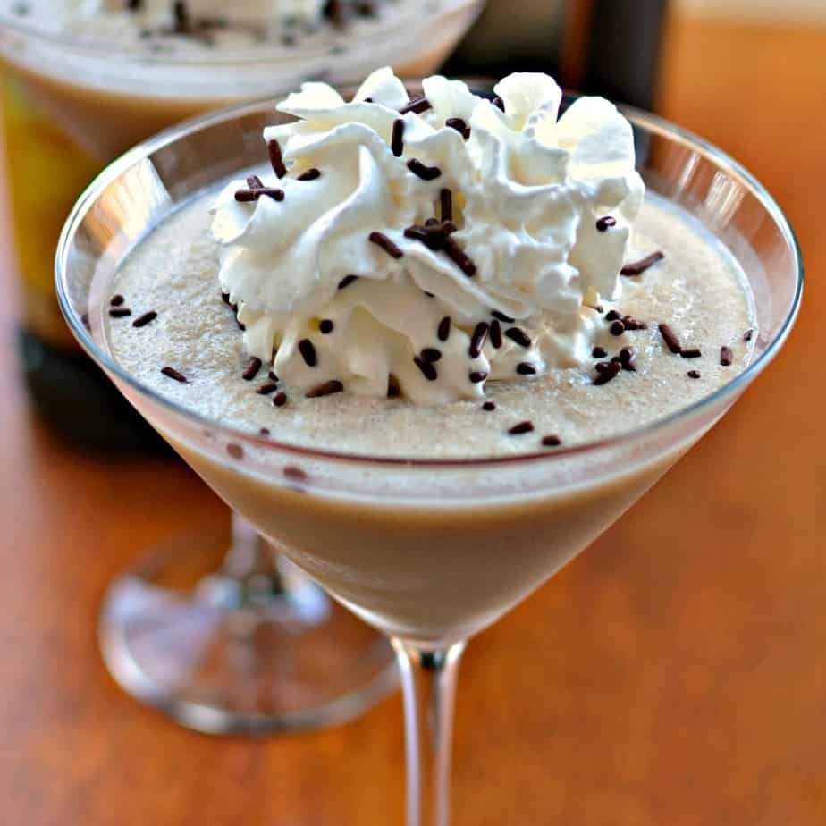 This delicious six ingredient Frozen Mudslide Drink is made in less than five minutes in a blender.