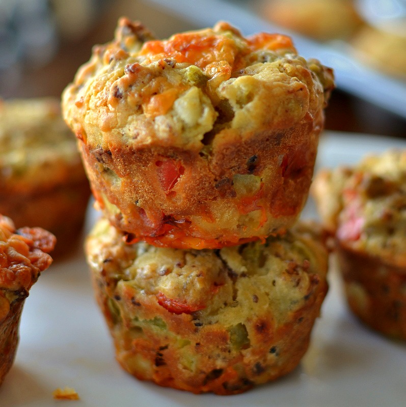 Red Pepper and Sausage Egg Muffins - Cooking For My Soul