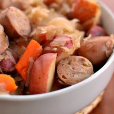 Crockpot Sauerkraut and Sausage