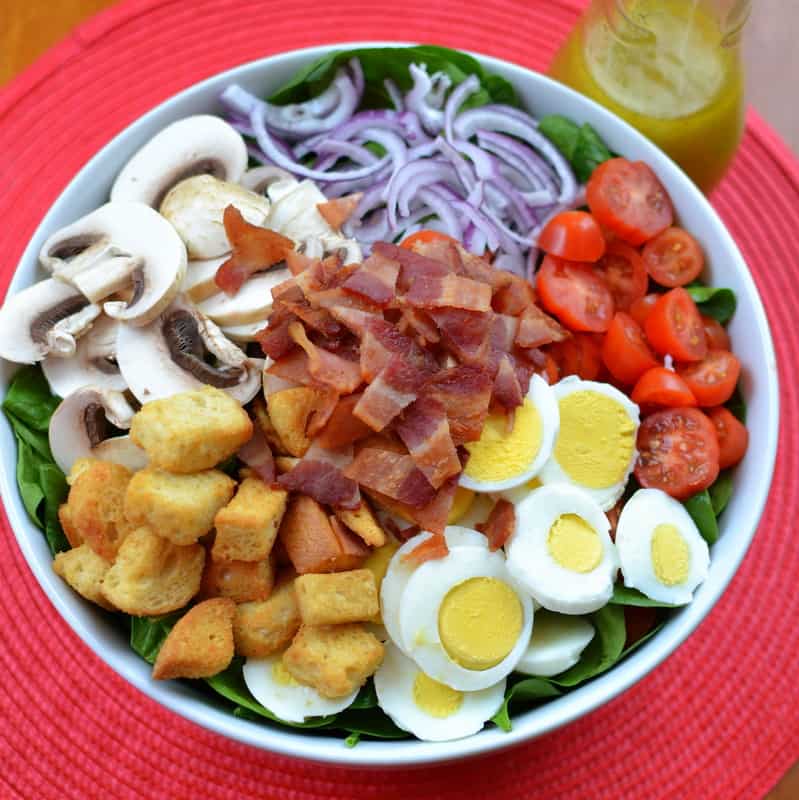 Spinach Salad Warm Honey Mustard Vinaigrette Small Town Woman