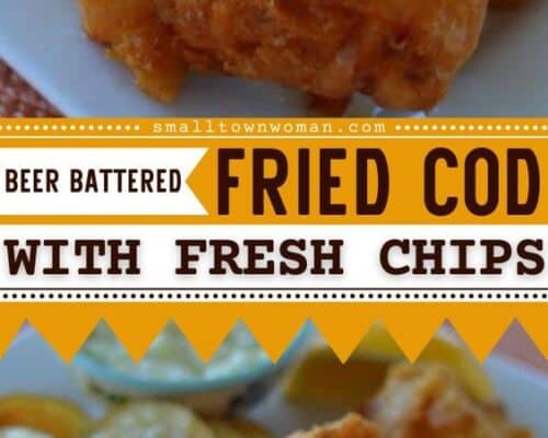 Beer Battered Fried Cod with Fresh Chips