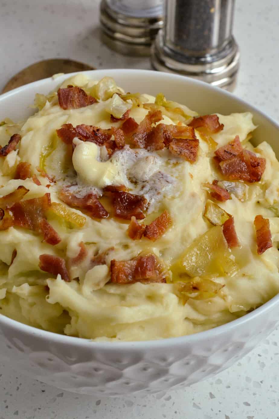 Traditional Irish Colcannon ( Mashed Potatoes and Cabbage)