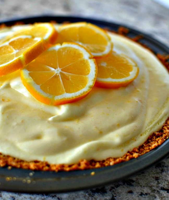 This Lip Smacking Good Lemon Chiffon Pie is a light airy no-bake lemon pie made with an easy microwave lemon curd. 