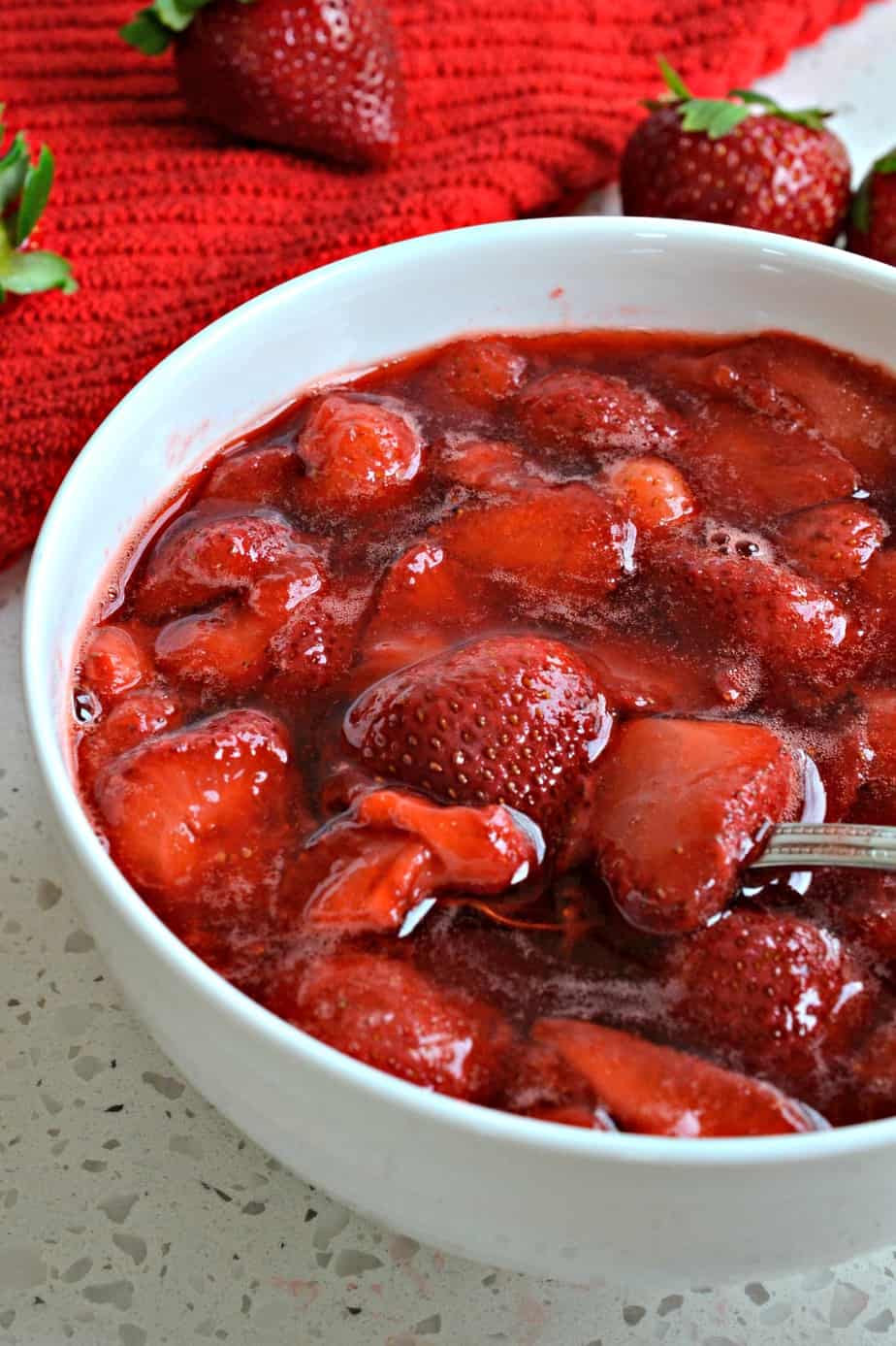This easy Strawberry Sauce has three ingredients and it only takes about twenty minutes to make.