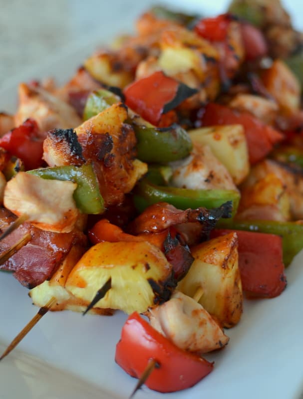 Bacon Pineapple Chicken Kebabs