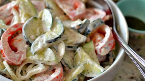 cucumber onion salad with sour cream dressing Sour Cream Cucumber and Onion Salad