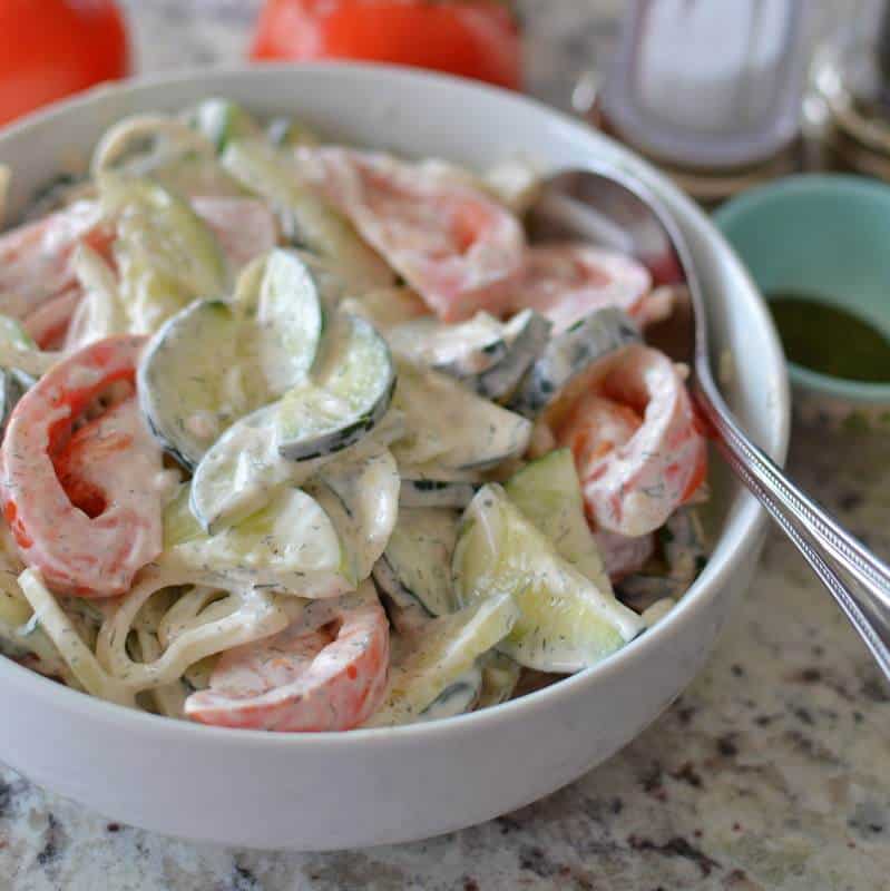 Creamy Cucumber Tomato Salad Small Town Woman