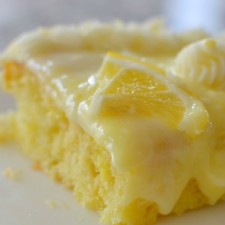 Lemon Pudding Poke Cake
