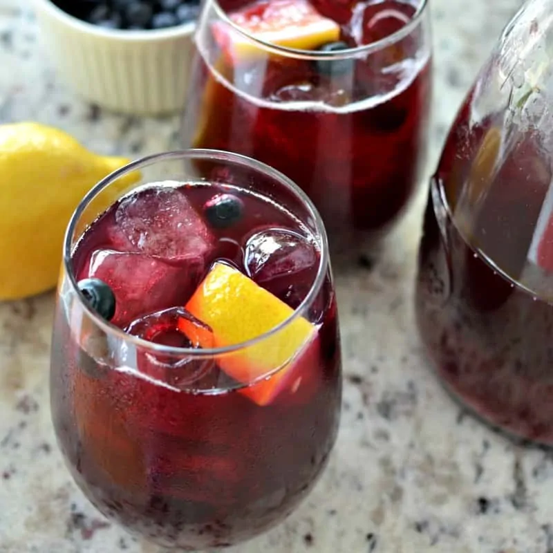 Blueberry lemonade is a family favorite and we love to serve it at our summer parties.