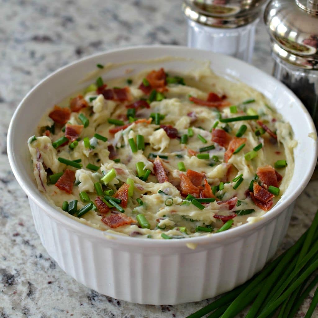 Garlic Mashed Potatoes with Bacon and Chives Small Town Woman
