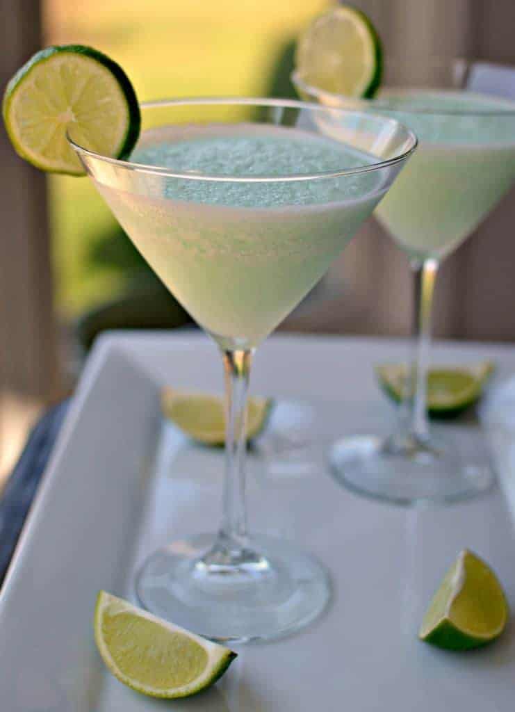 This refreshingly tangy blended key lime martini is a tasty summer drink