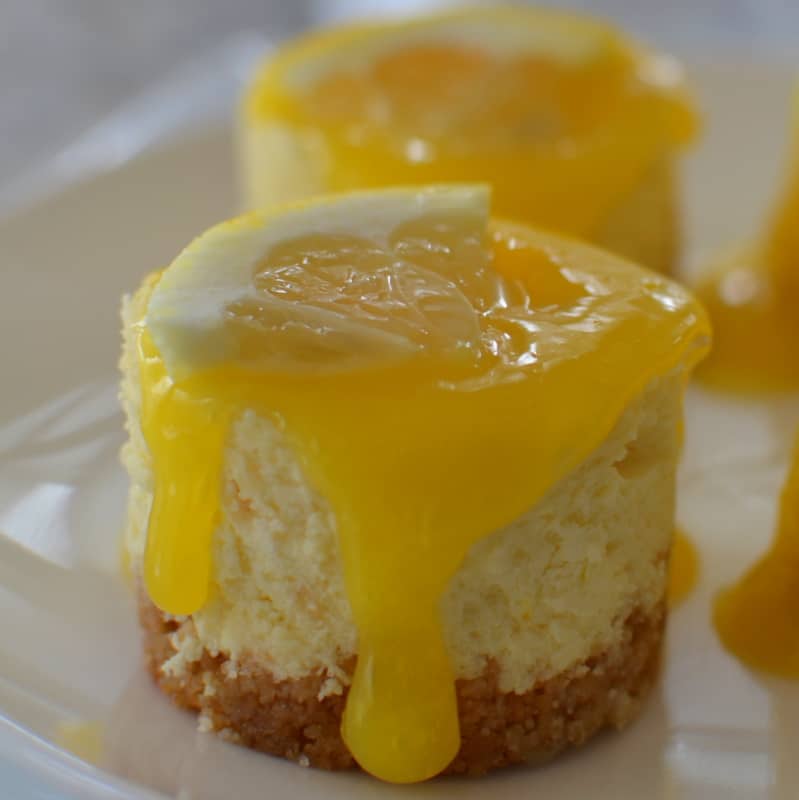 These mini lemon cheesecakes are a sweet, refreshing treat that is so easy to make