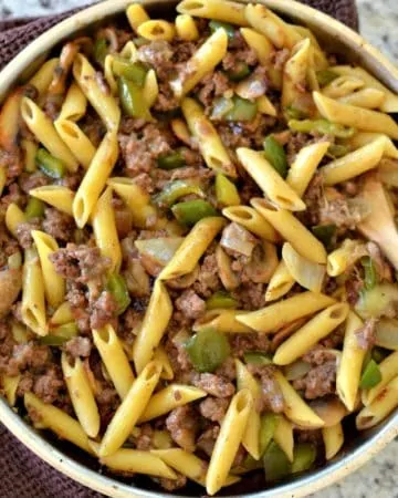 Philly Cheesesteak Pasta