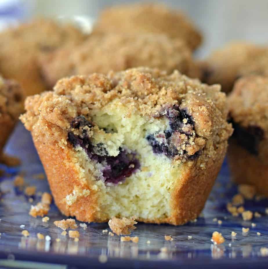 Blueberry Muffins with Crumb Topping Small Town Woman