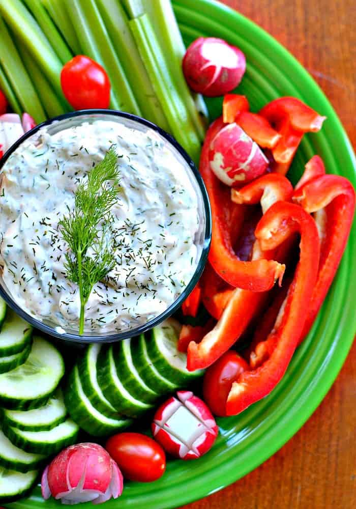 This delicious easy six ingredient mouthwatering dill dip is made in less than five minutes.