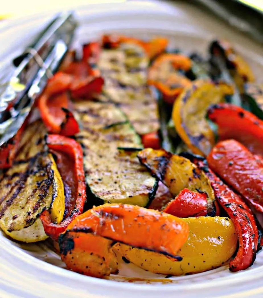 Grilled Vegetables bring together peppers, zucchini, squash, onions and asparagus all topped with a balsamic reduction. 