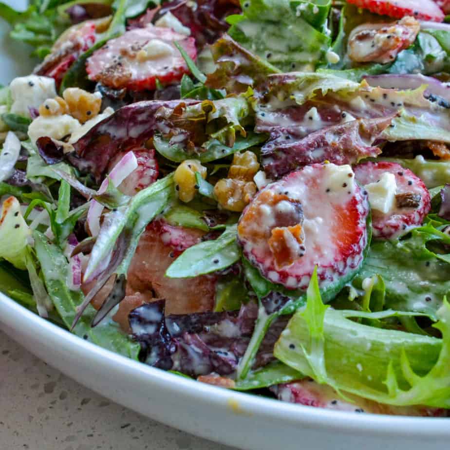Strawberry Spinach Bacon Salad