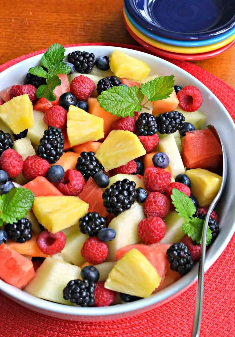 This colorful and refreshing summer fruit salad has all the best summer fruits.