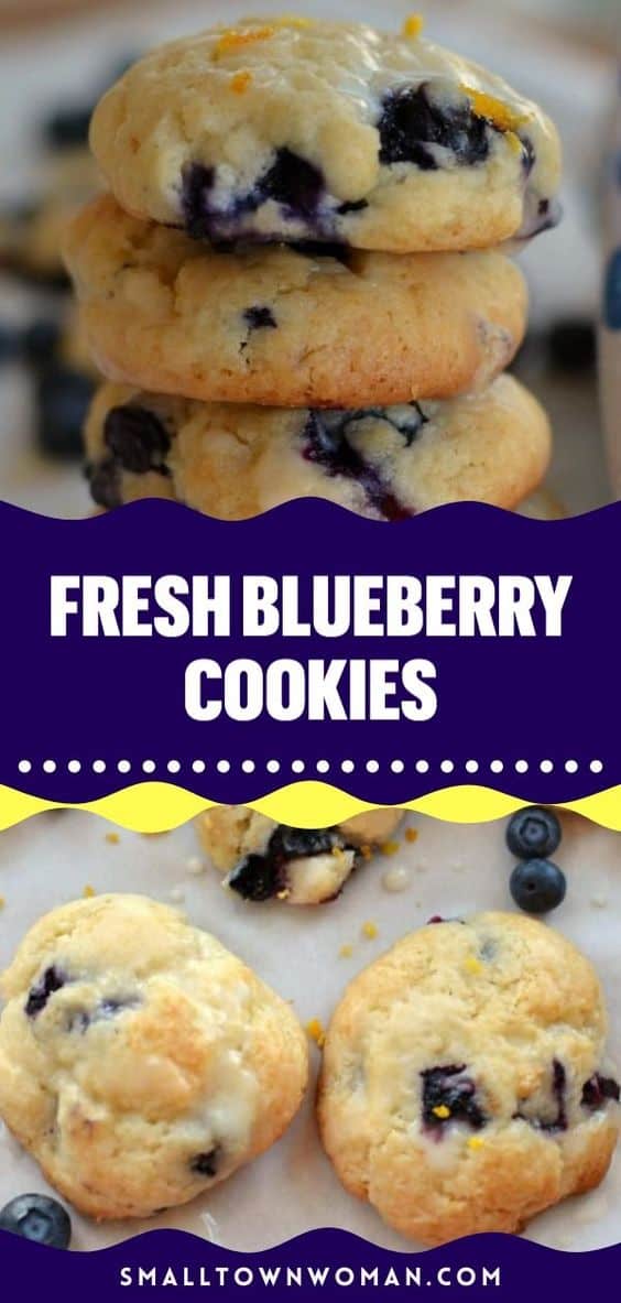Blueberry Cookies with Orange Glaze | Small Town Woman
