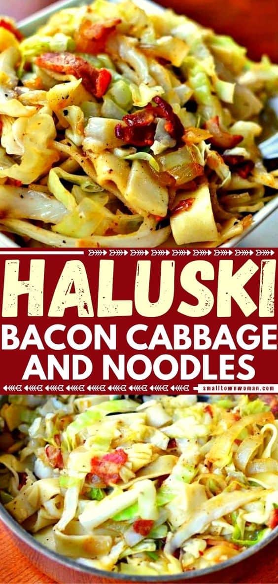 Haluski (Bacon Cabbage and Noodles) Small Town Woman