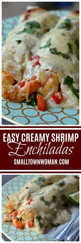 Easy Creamy Shrimp Enchiladas