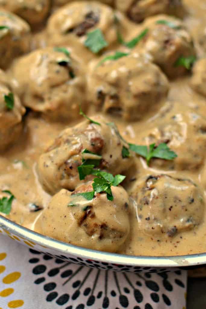 Savory Sweet Swedish Meatballs - Small Town Woman