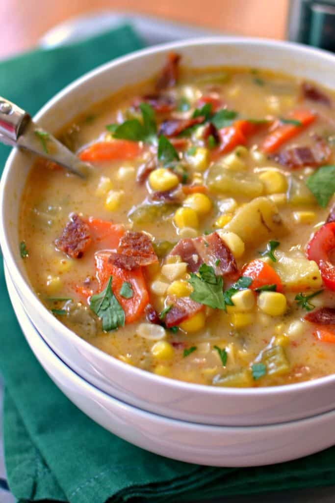 Corn Chowder is the perfect heart-warming soup for a cold evening