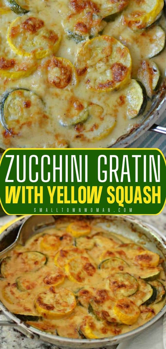 Zucchini Gratin with Yellow Squash - Small Town Woman
