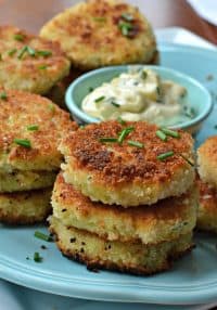 Potato Croquettes with Two Minute Garlic Aioli Dipping Sauce