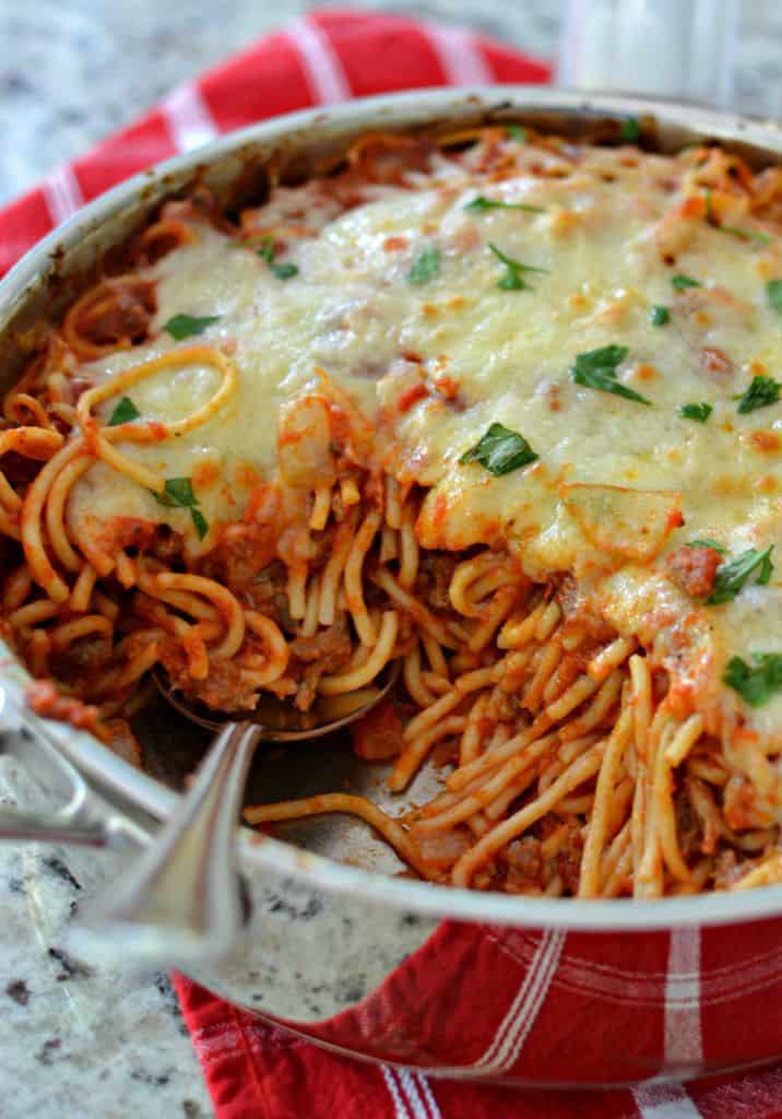 Baked Spaghetti Recipe (A Quick and Easy Weeknight Meal)