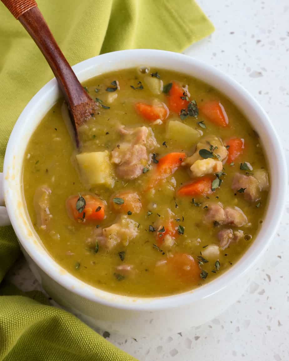 Crockpot Split Pea Soup with Ham - Favorite Family Recipes