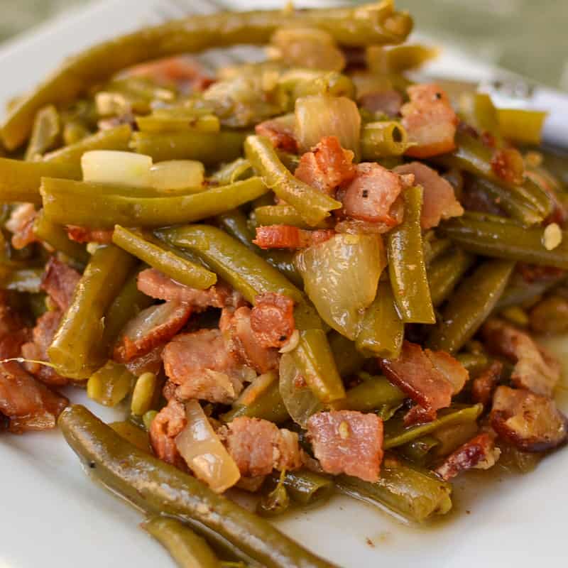 Crockpot Green Beans and Potatoes with Bacon (A Family Favorite Dish!)