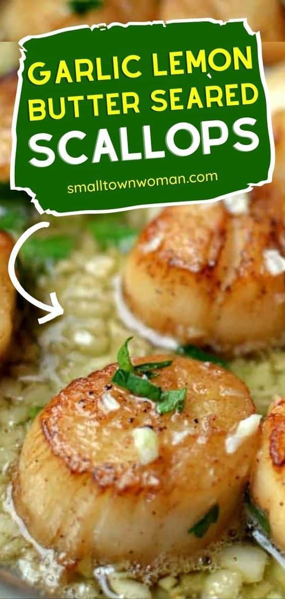 Seared Scallops with Garlic Lemon Butter