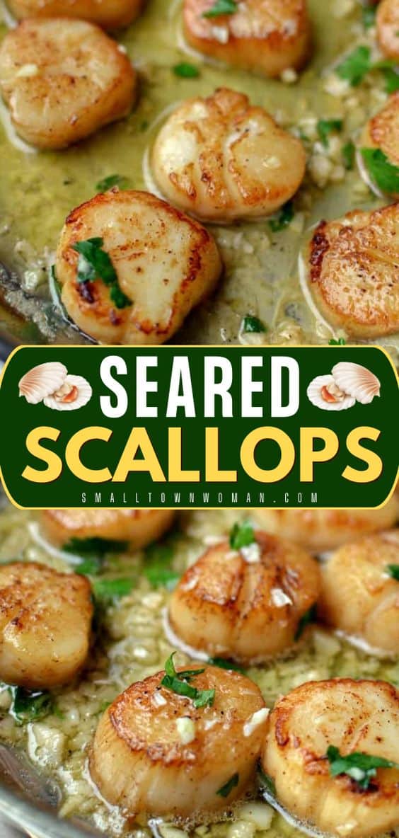 Seared Scallops with Lemon Butter Small Town Woman