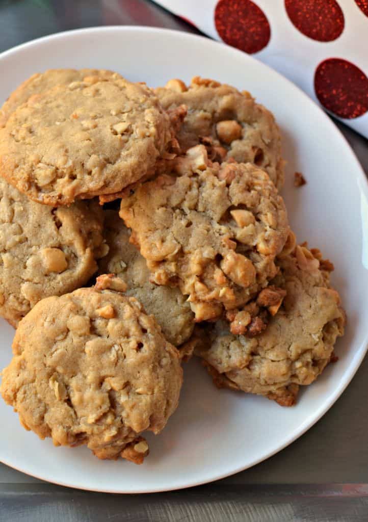 These easy peanut butter oatmeal cookies are soft and gooey on the inside, with chunks of peanuts in every bite