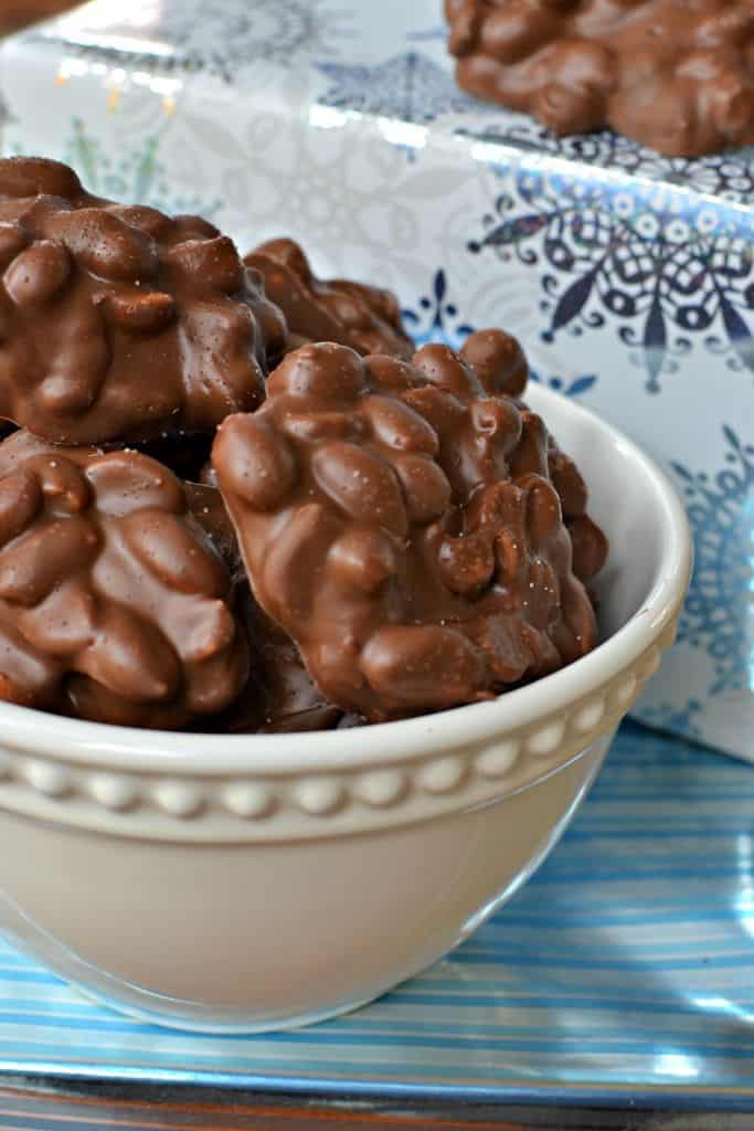 These delicious peanut clusters treats are quick and easy to make utilizing either your crockpot or your microwave.
