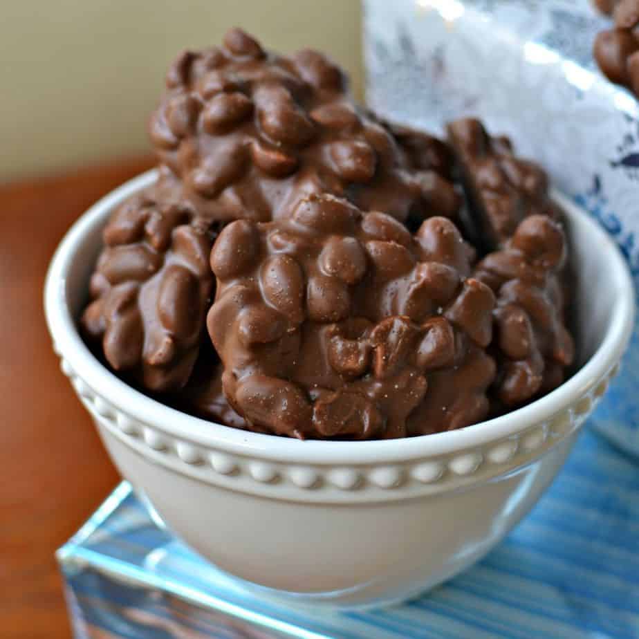 Slow Cooker Dark Chocolate Peanut Clusters - 365 Days of Slow Cooking and  Pressure Cooking