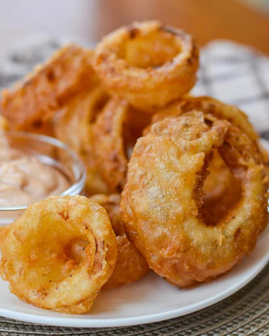Air Fryer Frozen Onion Rings - cravingsmallbites.com