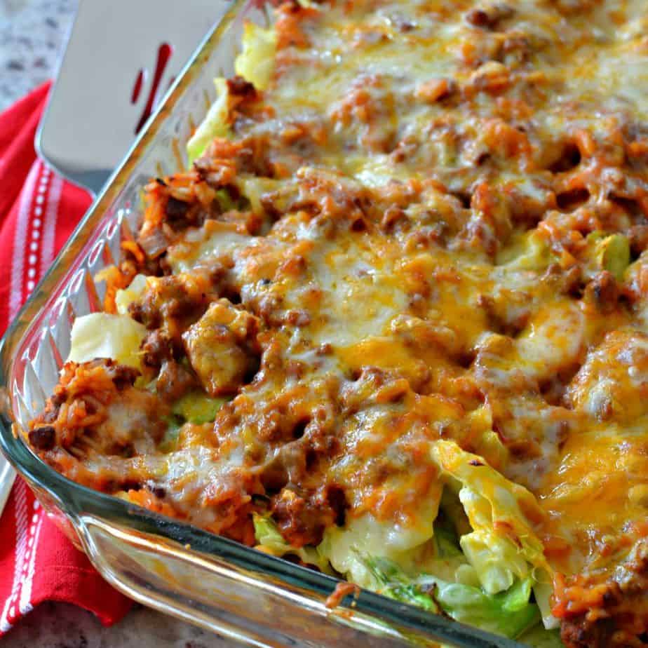 Shredded Cabbage Roll Casserole