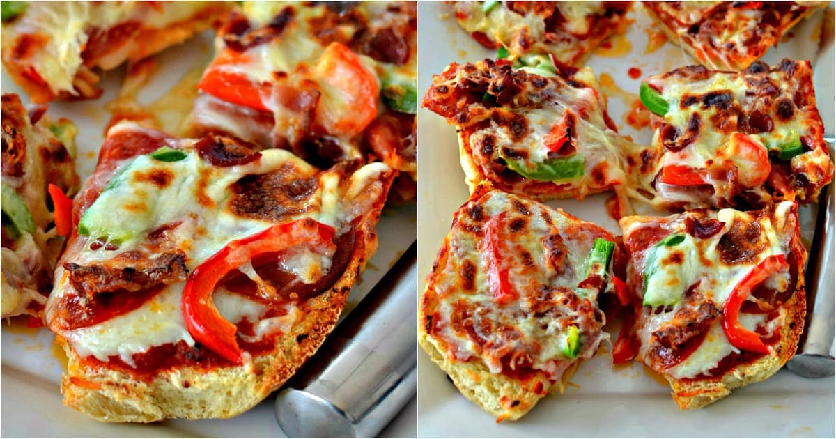 French Bread Pizza - A Super Easy Quick Family Friendly Meal