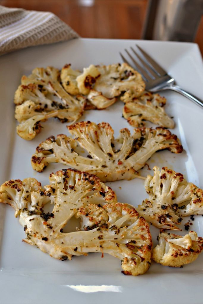 Perfectly seasoned Cauliflower Steaks are a simple, healthy side dish to make with dinner